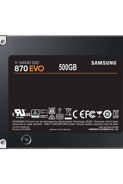 Samsung 870 Evo Mz-77e500bw Ssd 500gb 560-530mb/s Sata-3 Disk
