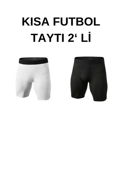 AY10 KISA FUTBOL TAYTI 2'Lİ BEYAZ & SİYAH