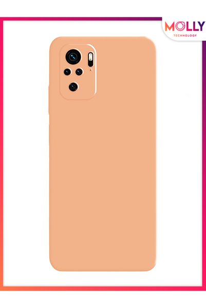 Molly حافظة سيليكون مخملية داخل سائل وردي رملي لهاتف Xiaomi Redmi Note 10S