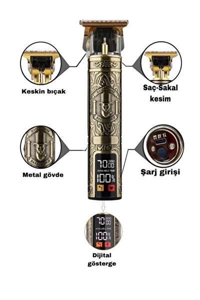 Ipone Bigboss Saç-sakal Tıraşı Için Özel Tasarlanmış Tüy Kısaltma Kişisel Bakım Tıraş Makinesi 0113