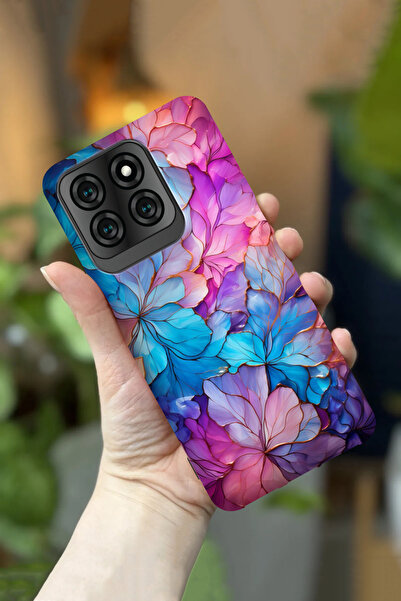 Reeder S71 Uyumlu Kamera Korumalı Çiçek Desenli HD Baskılı Silikon Kılıf