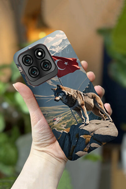 Reeder S71 Uyumlu Kamera Korumalı Türk Bayrağı Desenli HD Baskılı Silikon Kılıf