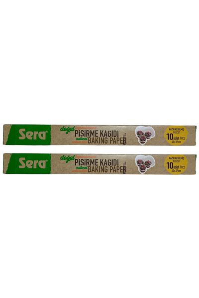 SERA 2 Natural Unwhitened Organic Baking Paper - 10 Lu X 2