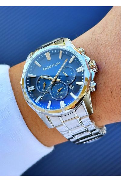 Quantum Pwg982.390 Steel Band Men's Wrist Watch