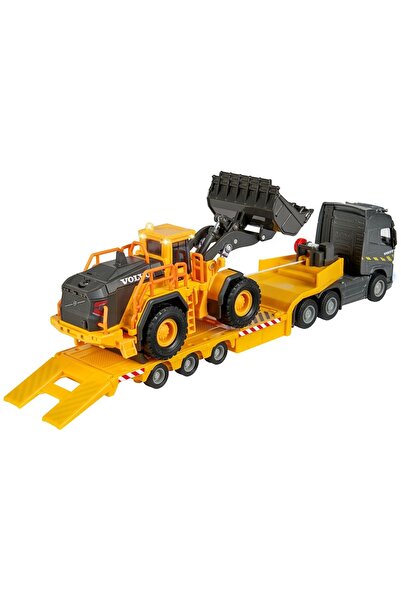 Majorette Camion Majorette Volvo cu remorca si buldozer