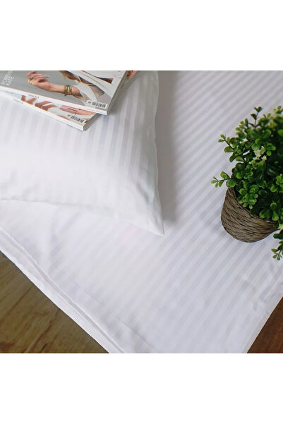 CzyLife Nivora Double Striped Cotton Satin Bed Sheet |   240X280 |   Hotel Series