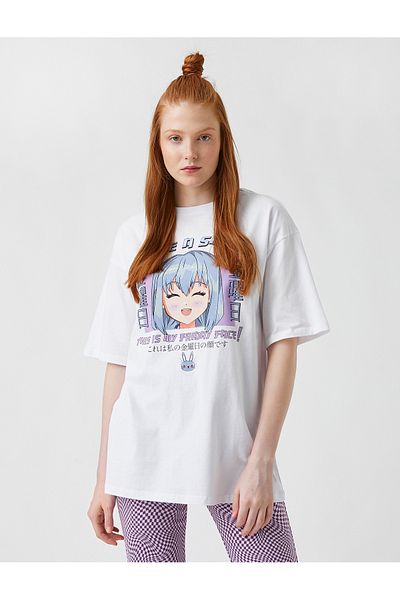 Koton Γυναικείο T-Shirt εκρού 2SAL10129IK