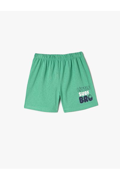 Koton Shorts Elastic Waist Print Detailed Cotton