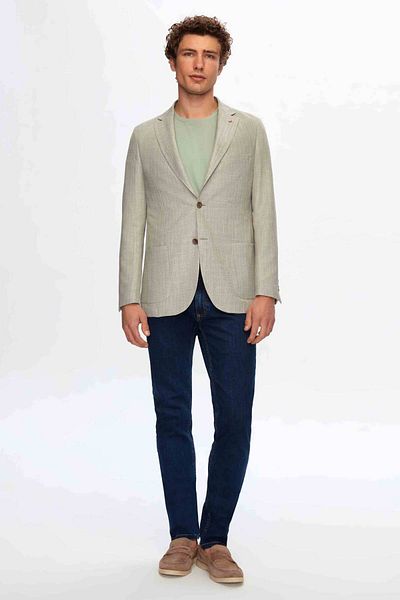D'S Damat Υφασμάτινο μπουφάν Ds Damat Slim Fit Green printed
