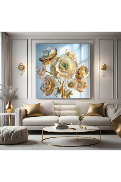 EMYA HOME Ζωγραφική σε καμβά ζωντανά λουλούδια