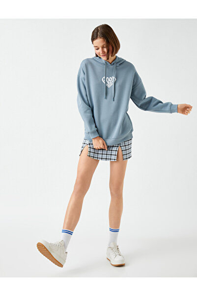 Koton Огромна суитшърт с качулка и подплата от флис