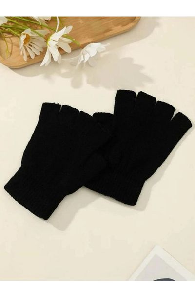 FRESCO SCARFS قفازات تريكو صوفية ناعمة الملمس