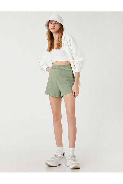 Koton Bequem geschnittene Shorts mit dickem elastischem Bund