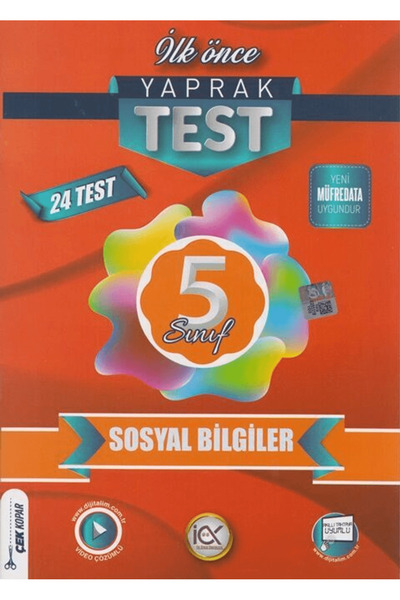 İlk Önce Yayıncılık 5. Sınıf Sosyal Bilgiler Yaprak Test / Kolektif / İlk Önc...