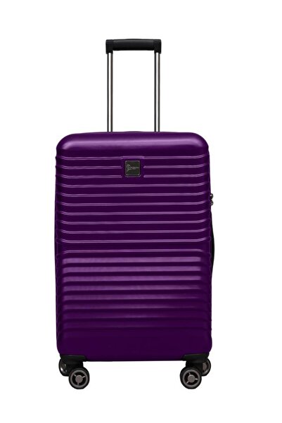 louisiana polo Orta Boy %100 Polikarbon Valiz Mor 1811