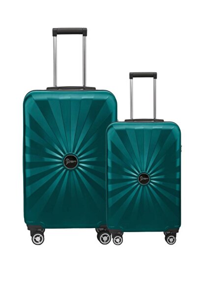 louisiana polo 2'li Valiz Seti Polikarbon Orta Boy - Kabin Boy Valiz Petrol 1809