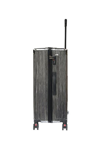 louisiana polo Büyük  Boy %100 Polikarbon Valiz 4x2 Teker Antrasit 1085