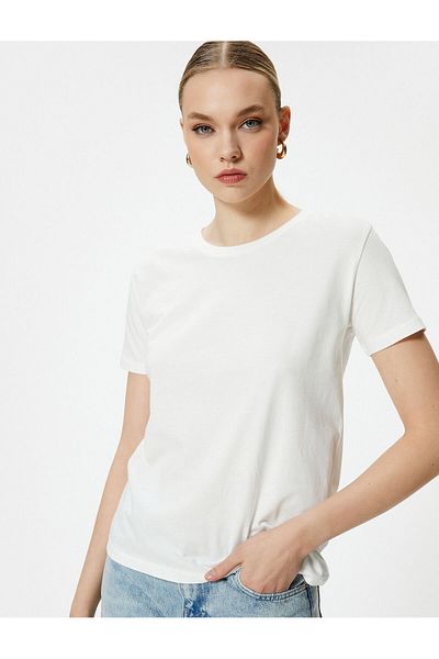 Koton Basic T-Shirt Crew Neck Short Sleeve Cotton