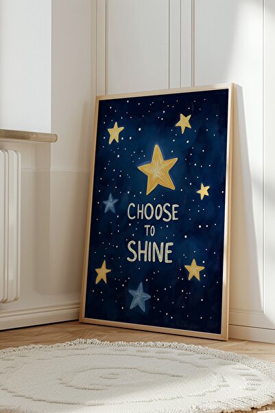 Home 3'lü Yıldız, Uçan balon,Roket,seti,Çocuk Odası duvar dekoru, Çocuk ve genç odası, çerçevesiz poster