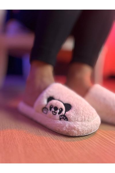 EZG Business Fluffy Plush Silent Sole Comfortable Soft Indoor Slippers Stylish Slippers