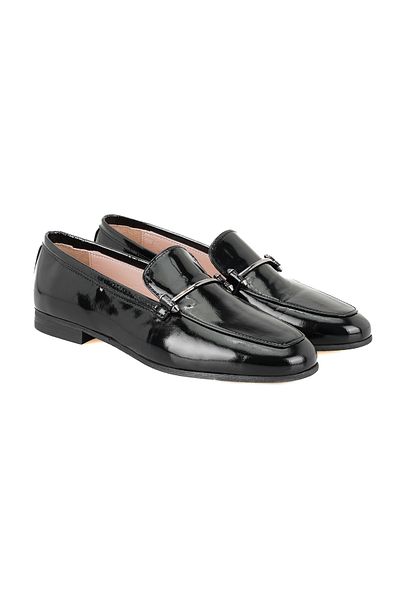 Desa Mocasini de dama din piele lacuita neagra