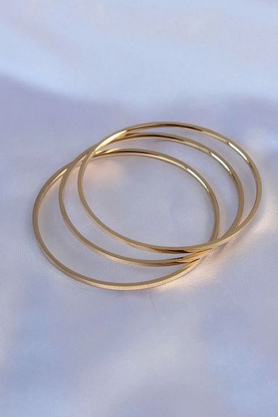Clariss 316l الصلب الذهب اللون 3 قطعة Ajda نموذج المرأة 60 ملم سوار