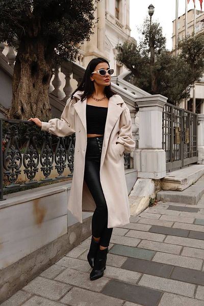 TANISA Rima Tns-4275 Model Cashew Coat