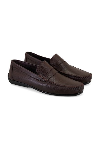 Desa Ανδρικό δερμάτινο loafer Kelvin Cognac