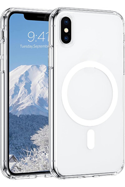 Fibaks İphone Xs Max Uyumlu Kılıf Magsafe Wireless Kablosuz Şarj Destekli Ser...