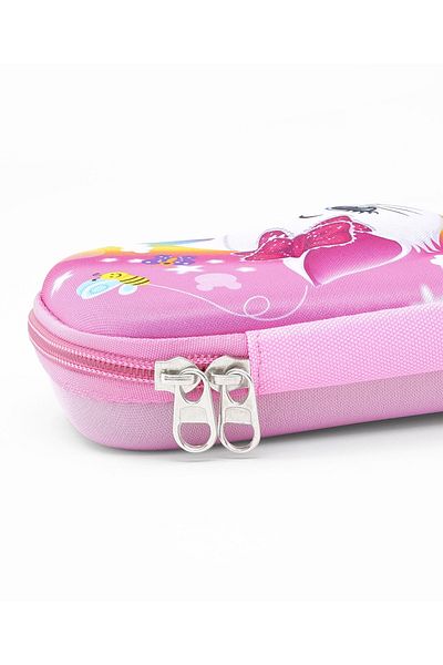 Bonfino Bonfino Cat Travel Pencil Case, Sturdy, Zipper Closure,  23 x 11 x 4 cm, 5 Years+ - Pink