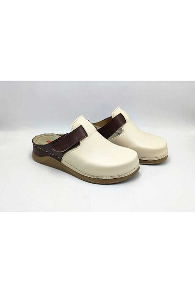 DR KLOMPA Women's Slippers Ms468 Beige Brown Orthopedic Sabo Slippers