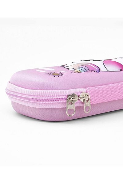Bonfino Bonfino Unicorn Travel Pencil Case, Sturdy, Zipper Closure,  23 x 11 x 4 cm, 5 Years+ - Pink