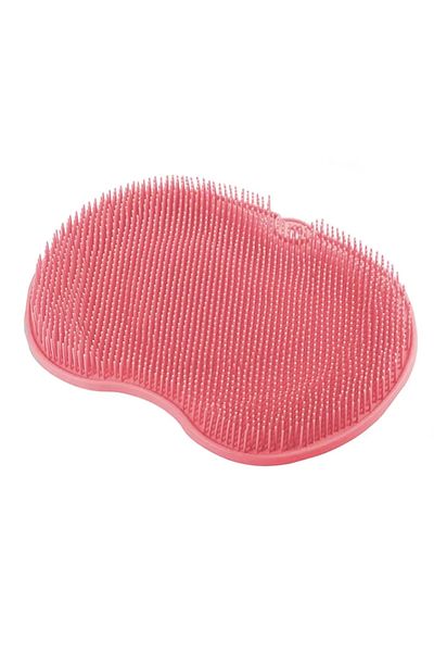 Şeker Ofisi Silicone Bath Brush with Suction Cup - Foot Massage Pad, Back Scrub and Body Washing Washcloth