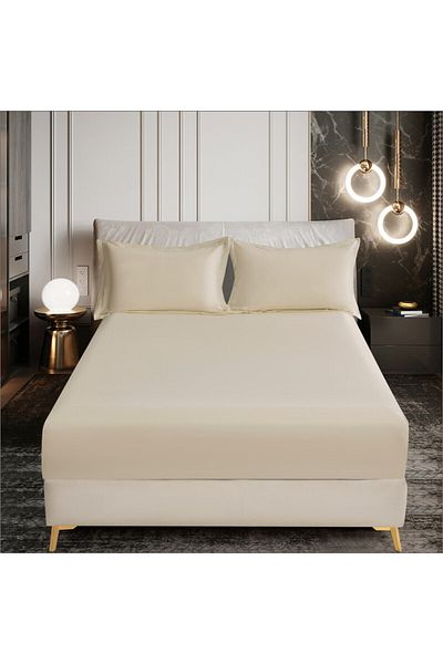 Donetella Fitted Sheet - Fits 120x200 Cm Single Size 2 Pcs - 30 Cm Deep Pocket