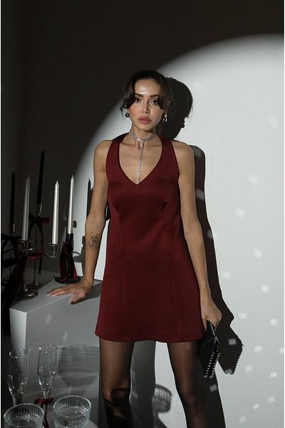 Havoş Burgundy Back Bow Detail Dress
