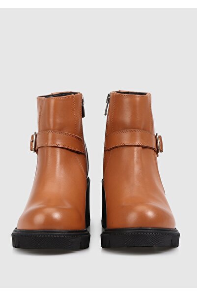 Provoq Ταν-καφέ Δερμάτινες Γυναικείες Μπότες