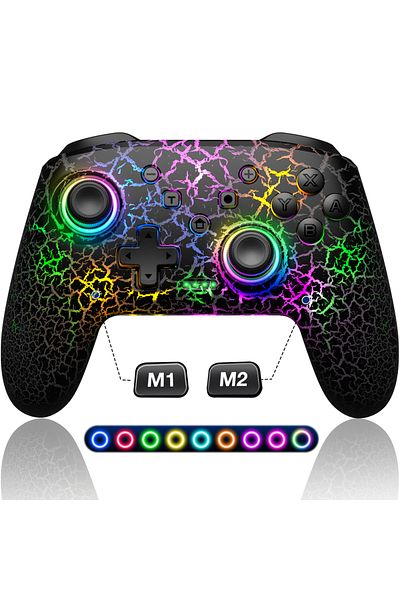 Choice Q215 9 Light Wireless Controller For Nintendo Switch/OLED/Lite/Android/IOS/ PC with Programmable Key