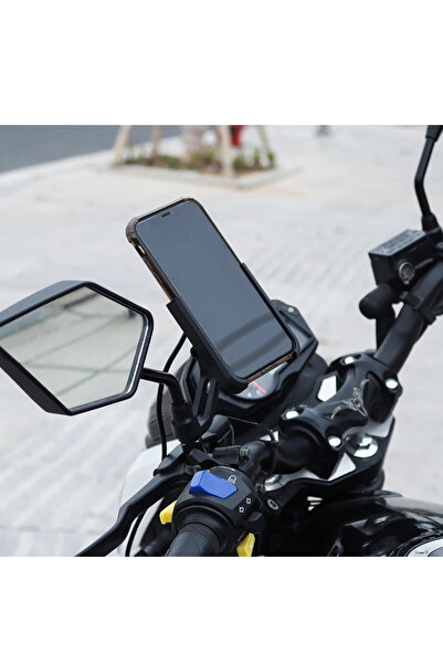 etteminönütoptanticaret Motosiklet ve Bisiklet Telefon Tutucu Gidon ve Ayna B...