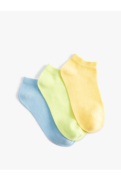 Koton 3-Piece Basic Booties Socks Set - Multicolored
