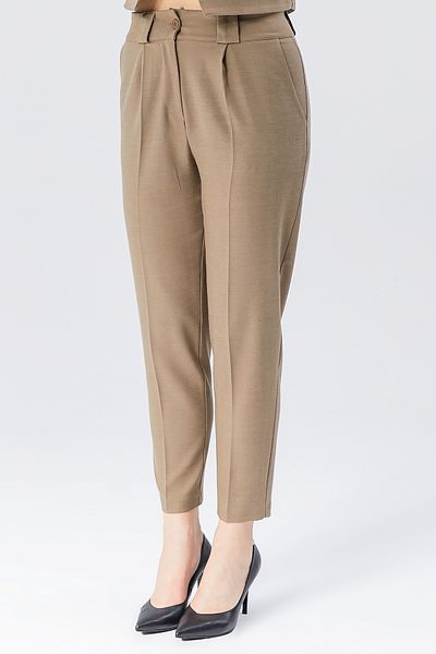 Bolivente Camel Carrot Model Woven Trousers