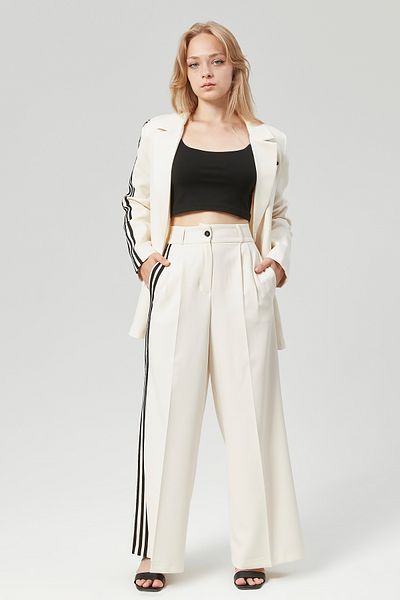 Bolivente Stripe Detailed Women's Palazzo Trousers