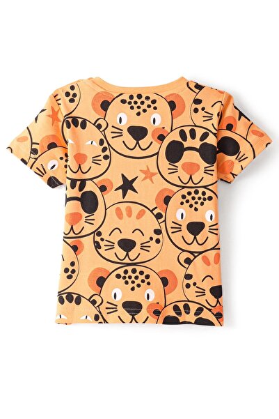 Bonfino 100% Cotton 3 Pack Knit Half Sleeves Night Suit Monkey Print - Lavender/Green/Orange