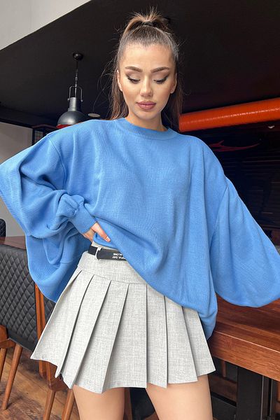 GÜLSELİ Women's Oversize Balloon Sleeve Knitwear Sweater