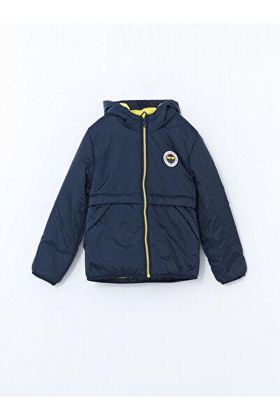 LC Waikiki LCW Kids Синій худі з капюшоном і принтом для хлопчиків