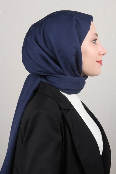 Pierre Cardin Σάλι από βαμβακερό Navy Blue - 1030600-921