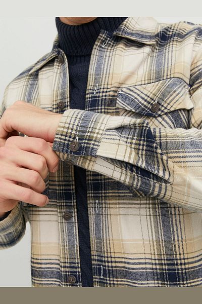 Jack & Jones Men's Plaid Print Long Sleeve Shirt - Eddie