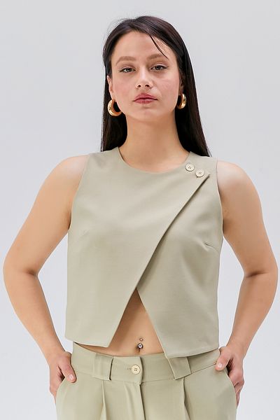 Bolivente Women's Lined Vest with Shoulder Buttons - Regular