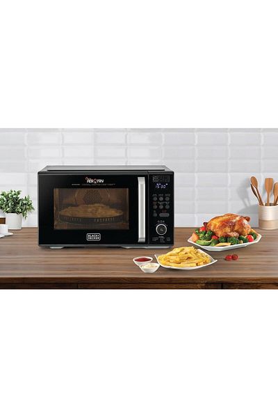 Black&Decker BLACK+DECKER 4-in-1 Digital Microwave Oven with Air Fryer, Grill & Convection, 29L