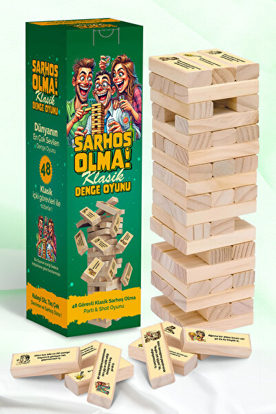 hediyemen Klasik Sarhoş Olma içki Denge Oyunu  | Parti Kutu Oyunu | Shot Oyun...