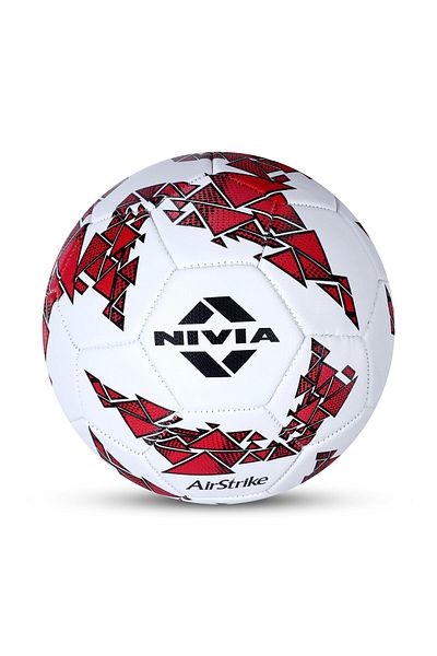 Nivia Football, Air Strike Foamed PVC Football, 32 Panel, Foamed PVC  (Size -5) Color- White
